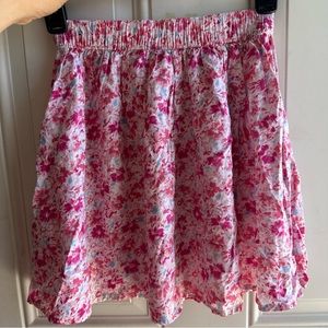 Hollister elastic waist floral skirt size small